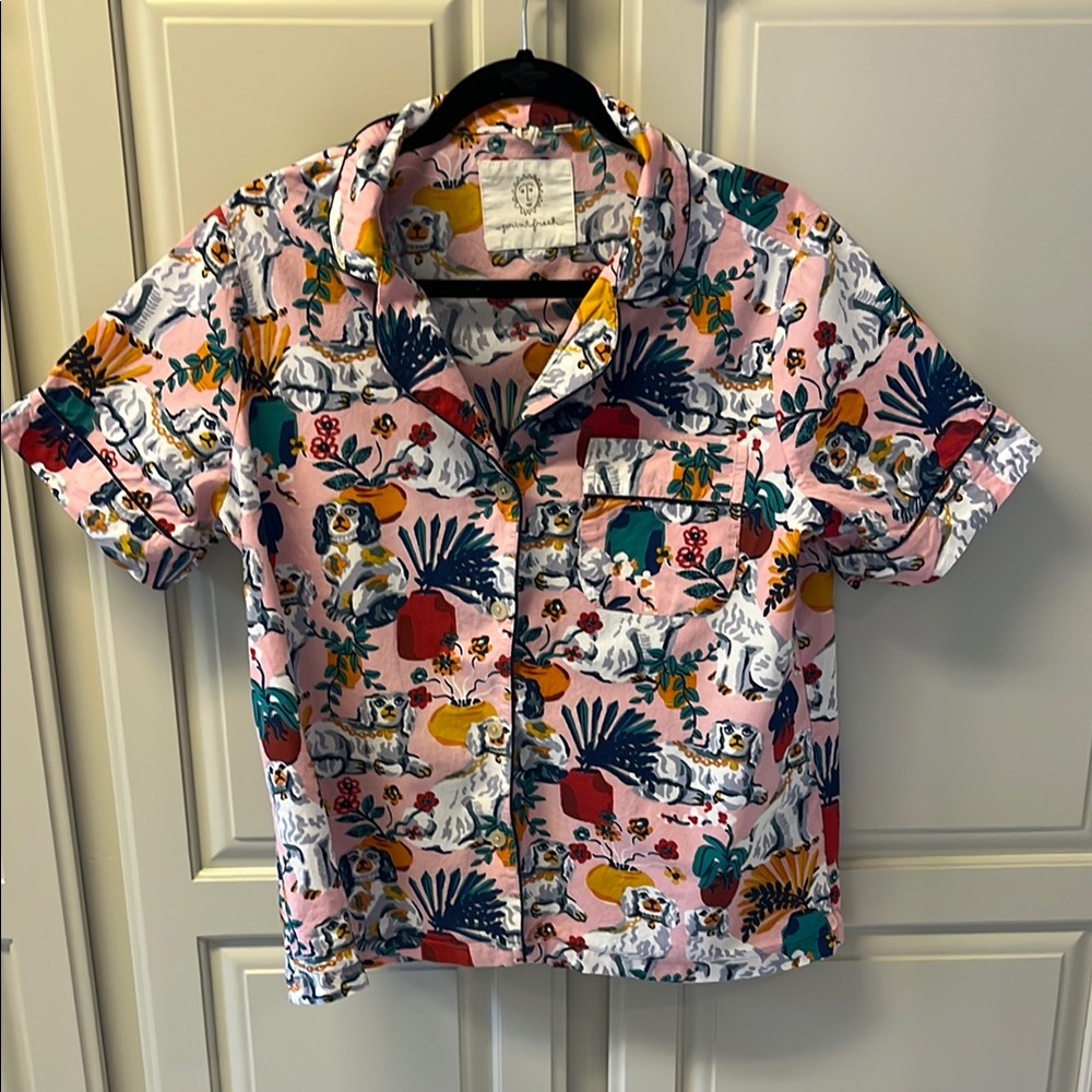 Printfresh Pink Pajama Top